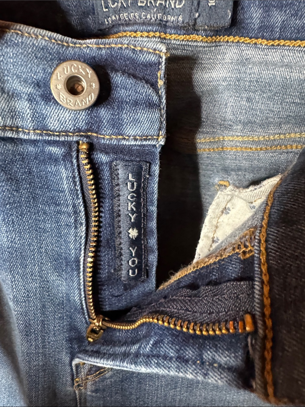 Lucky Brand Brooke Skinny Santa Rosa Faded Blue Jeans Size 10/30 Candiani Denim - Picture 11 of 13
